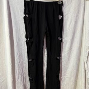 Black Cut-Out Pants